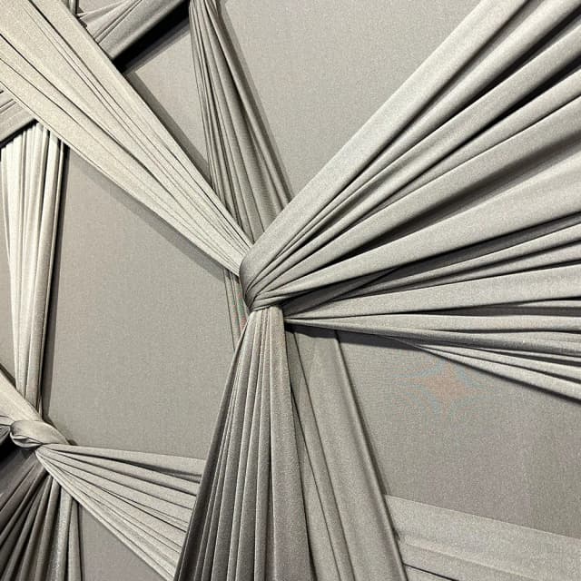 Quadro Artesanal Abstrato Têxtil Repuxado Castanho I Sem Vidro 100x100cm