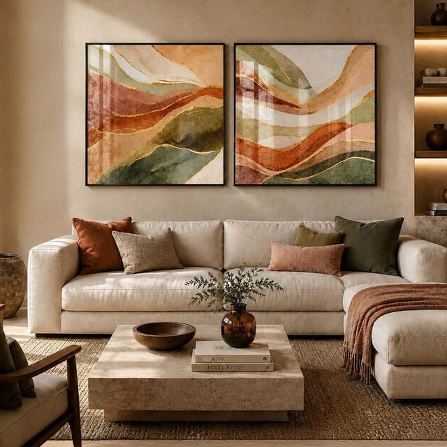 Abstrato Dunas em Terracota II